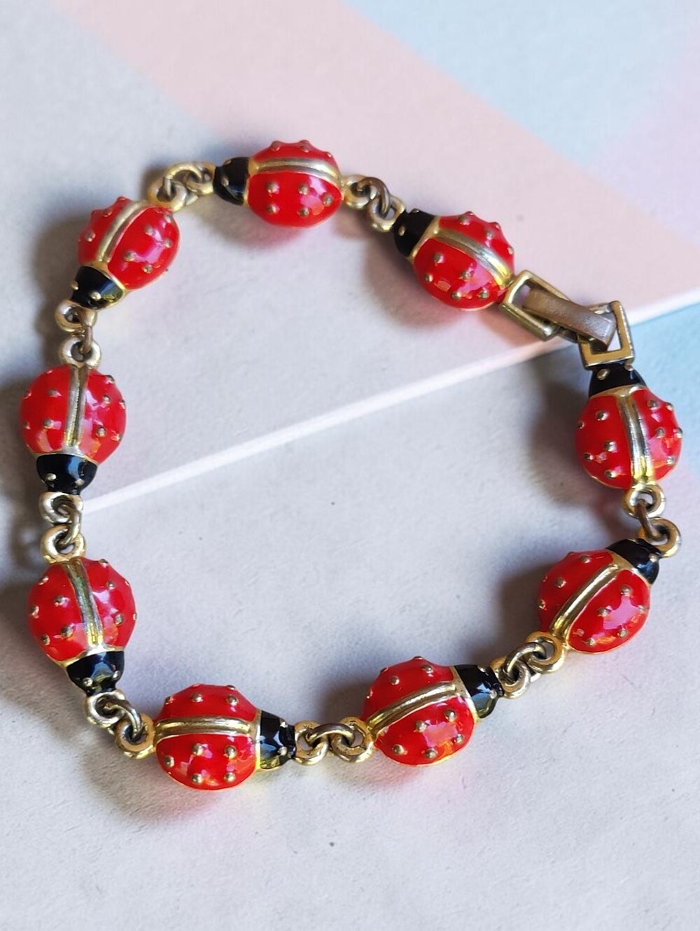 🐞 Vintage Ladybug Bracelet